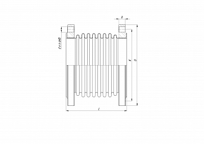 Компенсатор осевой  фланцевый КСОF 300-16-80 L=325